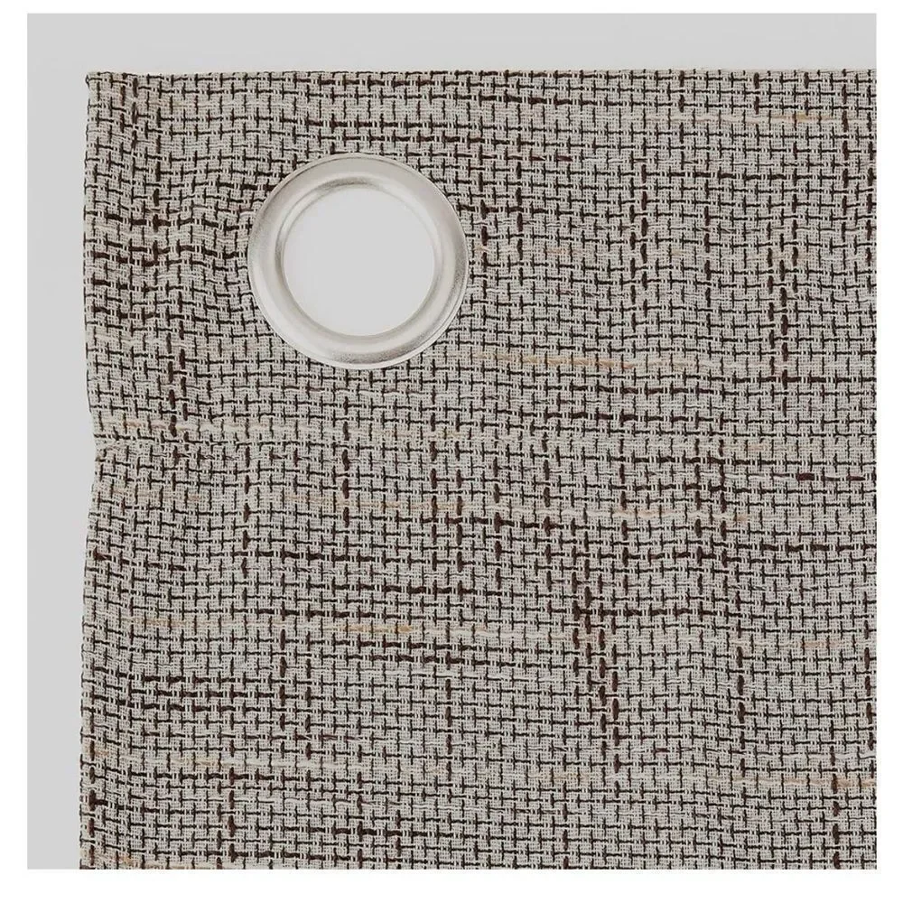 Sun Zero Brooks Burlap Weave Thermal Single Curtain Panel, 52 x 96
